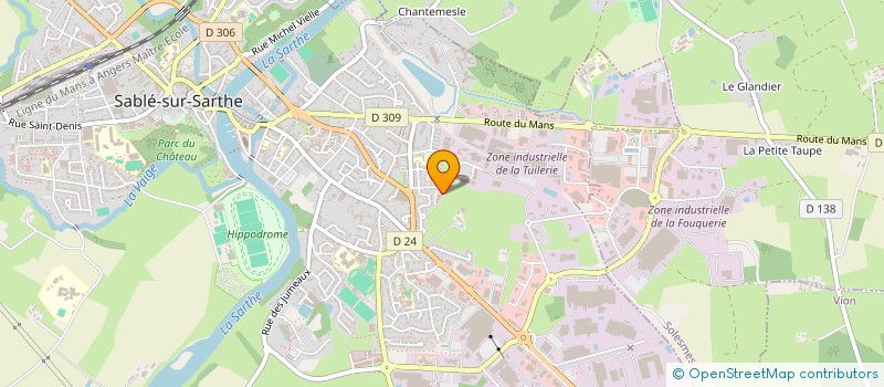 localisation de l'entreprise MADAME ERIKA LUSSON  SABLE SUR SARTHE