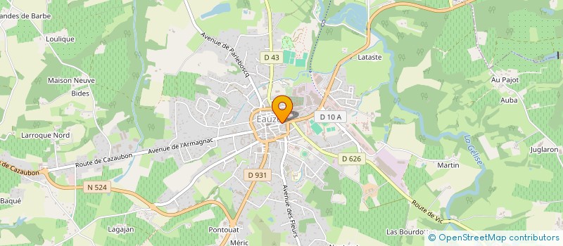 localisation de l'entreprise MADAME ERIKA VELU  EAUZE