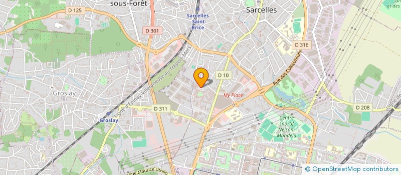 localisation de l'entreprise MADAME ERINE-MARIE MELOUTE  SARCELLES