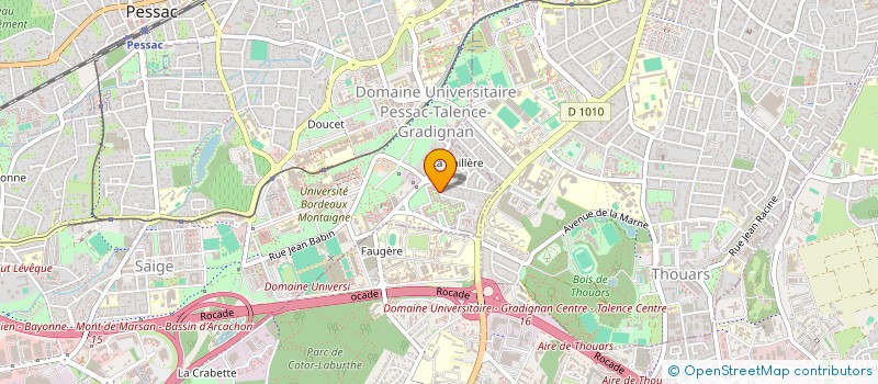 localisation de l'entreprise MADAME ERINE VERGELOT à PESSAC