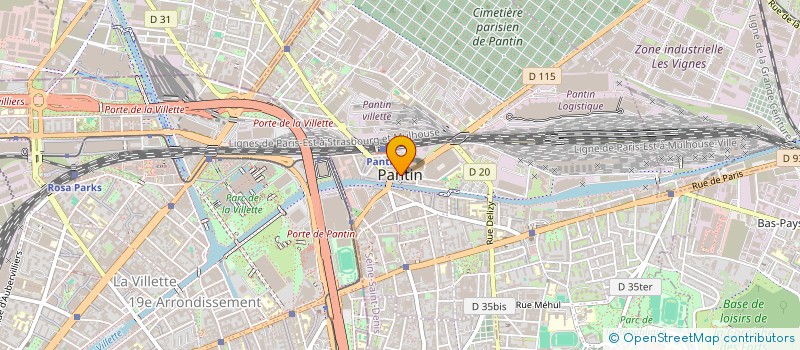 localisation de l'entreprise MADAME ERSULE BONY  PANTIN