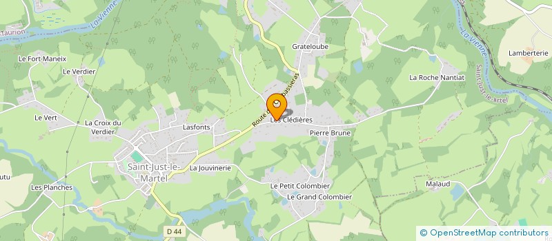 localisation de l'entreprise MADAME ERYNE AUPETIT  SAINT-JUST-LE-MARTEL