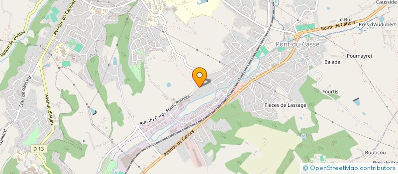 localisation de l'entreprise MADAME ERYNE DURAND  PONT-DU-CASSE