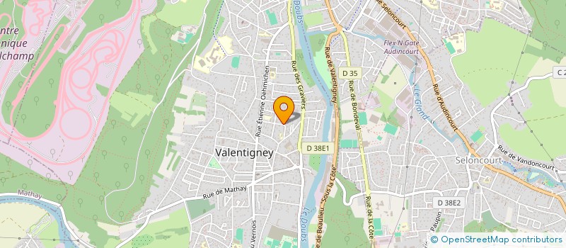 localisation de l'entreprise MADAME ESTELLE BALDINI à VALENTIGNEY