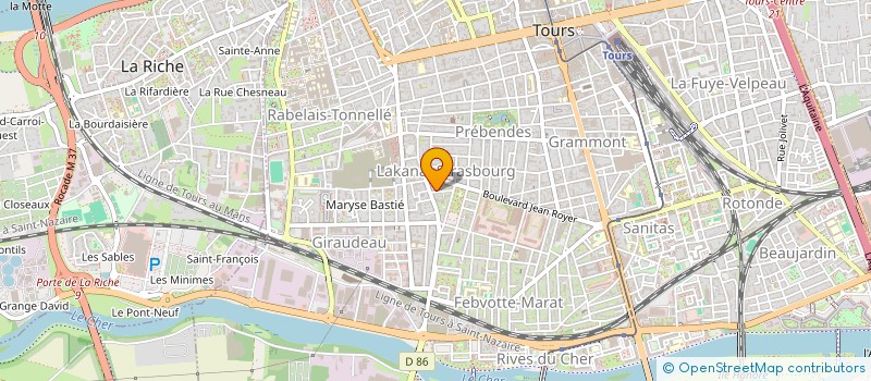 localisation de l'entreprise MADAME ESTELLE BEURRIER  TOURS