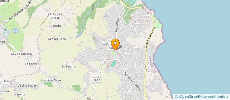 localisation de l'entreprise MADAME ESTELLE BRUNELET  BINIC-ETABLES-SUR-MER