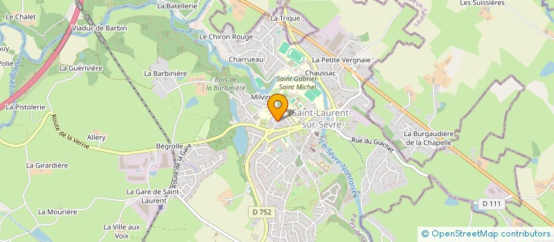 localisation de l'entreprise MADAME ESTELLE CERVEAU  SAINT-LAURENT-SUR-SEVRE