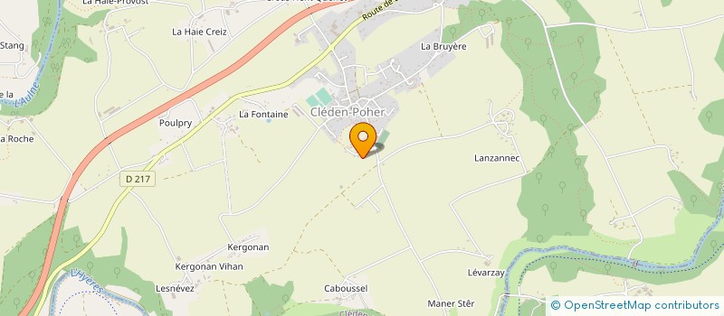 localisation de l'entreprise MADAME ESTELLE CROGUENNEC  CLEDEN-POHER