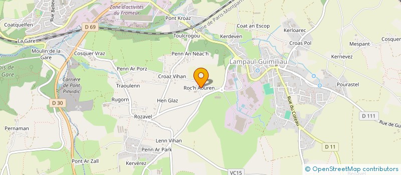 localisation de l'entreprise MADAME ESTELLE DELACHERIE  LAMPAUL-GUIMILIAU