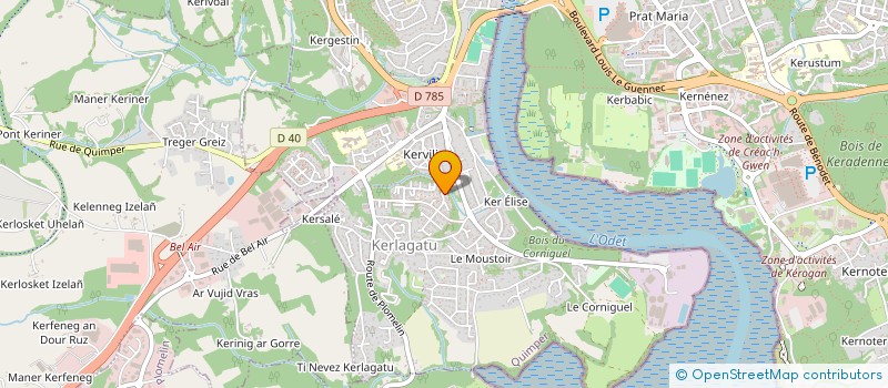 localisation de l'entreprise MADAME ESTELLE MOREAU  QUIMPER