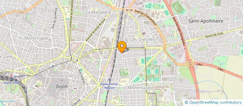 localisation de l'entreprise MADAME ESTELLE PETENZI-MIGET à DIJON