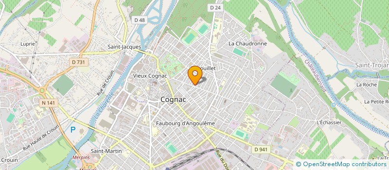 localisation de l'entreprise MADAME ESTELLE POIRIER à COGNAC