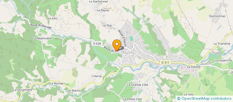 localisation de l'entreprise MADAME ESTELLE PROTIERE  THURINS