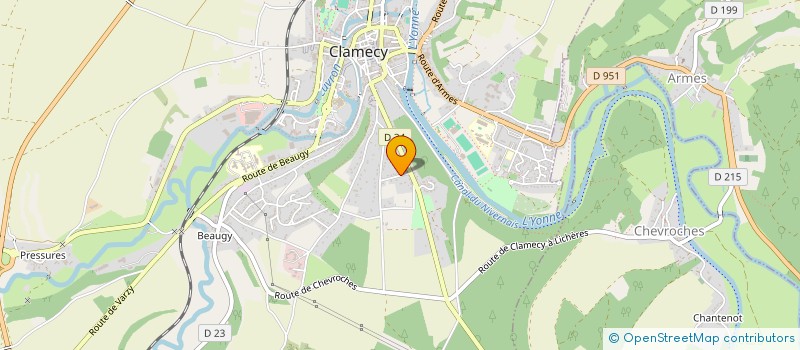 localisation de l'entreprise MADAME ESTELLE SCHWEIGER à CLAMECY