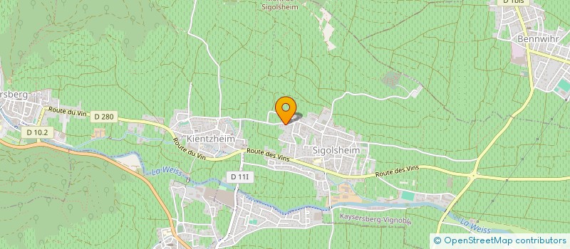 localisation de l'entreprise MADAME ESTELLE THOMAS  KAYSERSBERG VIGNOBLE