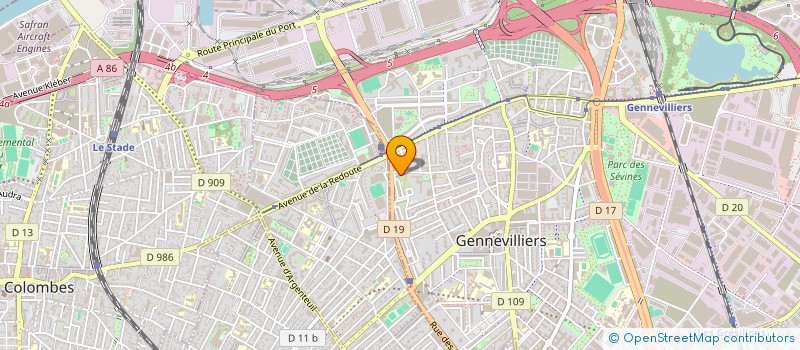 localisation de l'entreprise MADAME ESTELLE URBINO  GENNEVILLIERS