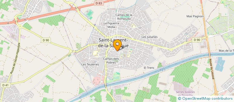 localisation de l'entreprise MADAME ESTELLE VIDAL  SAINT-LAURENT-DE-LA-SALANQUE