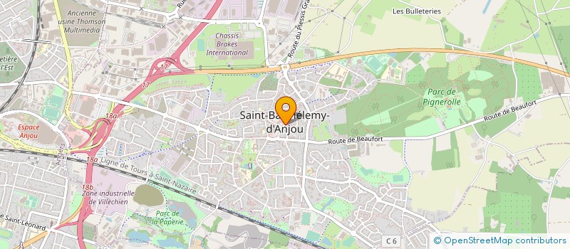 localisation de l'entreprise MADAME ESTELLLE CELLIER à SAINT-BARTHELEMY-D'ANJOU