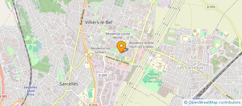 localisation de l'entreprise MADAME ESTHER JEAN-BAPTISTE  VILLIERS-LE-BEL