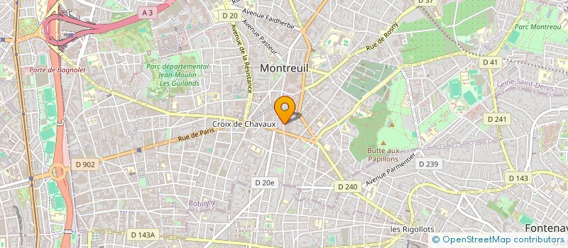 localisation de l'entreprise MADAME ETHEL BUISSON à MONTREUIL