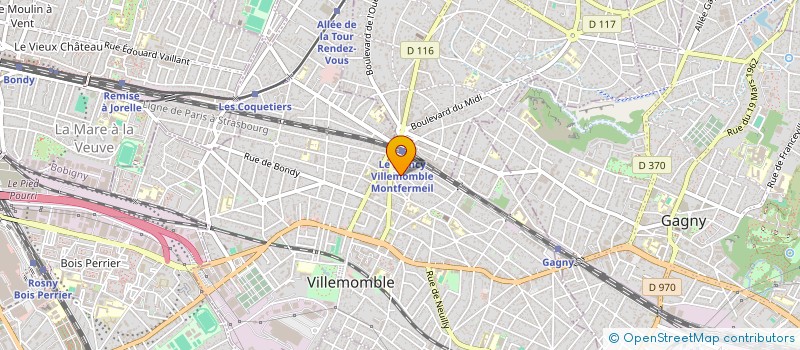 localisation de l'entreprise MADAME EUGENIE BOUCON à VILLEMOMBLE