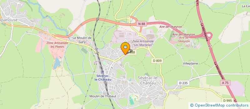 localisation de l'entreprise MADAME EUGENIE CAPITAINE  SEVERAC D'AVEYRON