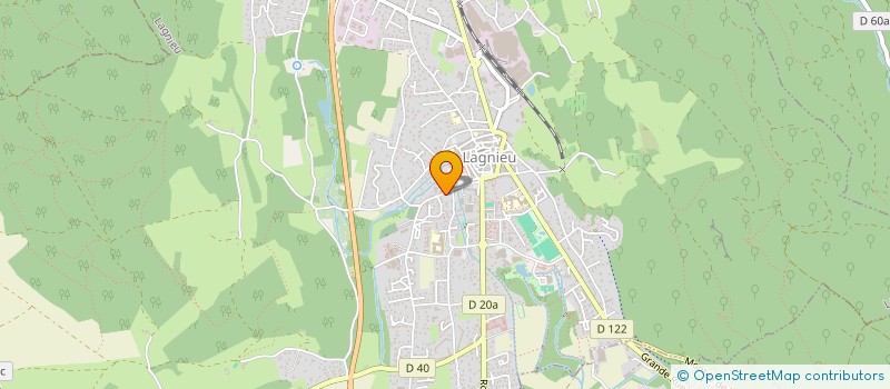 localisation de l'entreprise MADAME EUGENIE DELPORTE  LAGNIEU