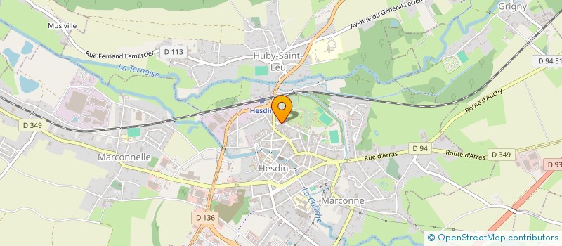 localisation de l'entreprise MADAME EUGENIE HENGUELLE  HESDIN