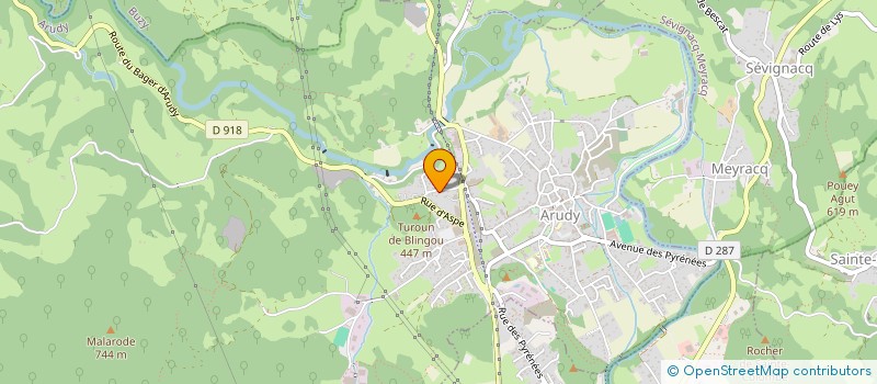 localisation de l'entreprise MADAME EUGENIE HONDAA  ARUDY