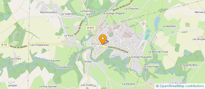 localisation de l'entreprise MADAME EUGENIE JEGOU à BOUSSAC