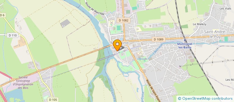 localisation de l'entreprise MADAME EUGENIE MATHIAUD  MONTROND-LES-BAINS