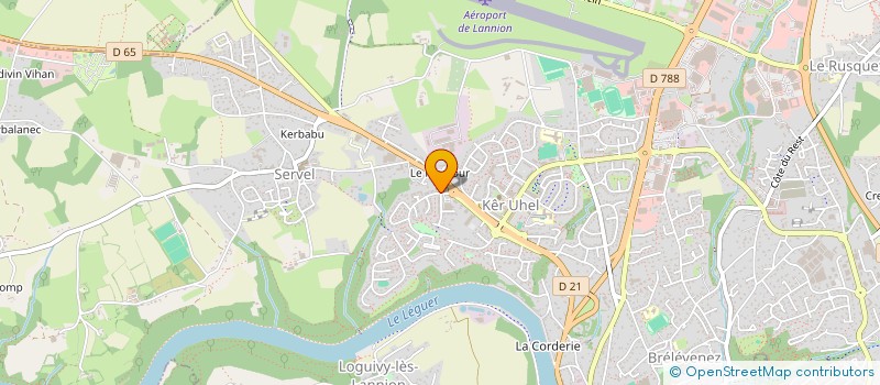 localisation de l'entreprise MADAME EUGENIE MOREAU  LANNION