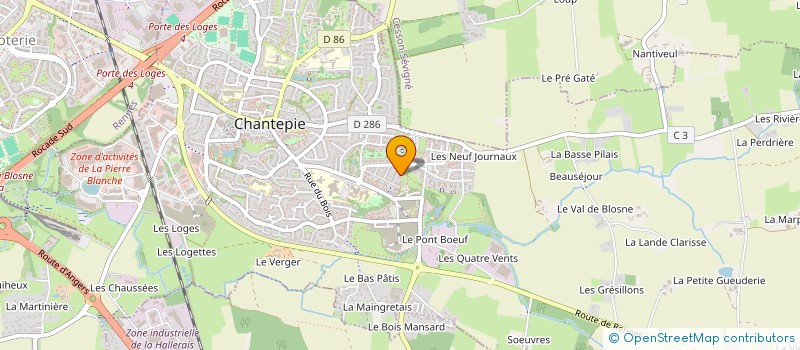 localisation de l'entreprise MADAME EUGENIE PINSON  CHANTEPIE