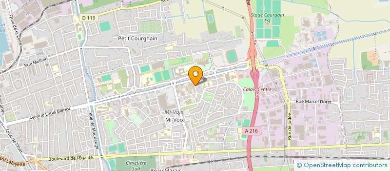 localisation de l'entreprise MADAME EUGENIE RIGODIN  CALAIS