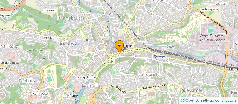 localisation de l'entreprise MADAME EULALIE SIMON à QUIMPER