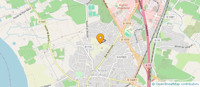 localisation de l'entreprise MADAME EULANIE SOULET  SAINT-ANDRE-DE-CUBZAC