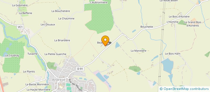 localisation de l'entreprise MADAME EURIEL BOURREAU  BEAUPREAU-EN-MAUGES