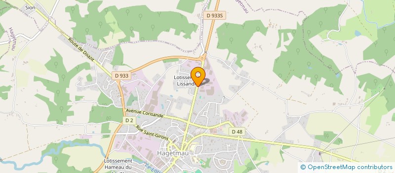 localisation de l'entreprise MADAME EURYDICE DARRACQ  HAGETMAU