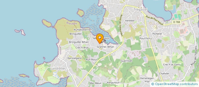 localisation de l'entreprise MADAME EVA BARBIER  TREGASTEL