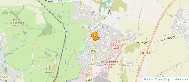localisation de l'entreprise MADAME EVA BARDY à SEBAZAC-CONCOURES