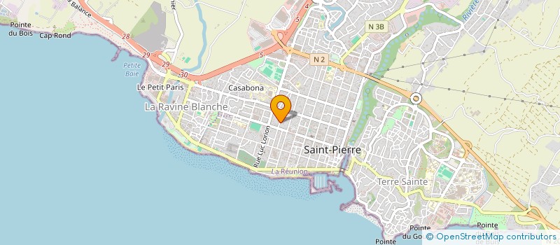 localisation de l'entreprise MADAME EVA BELY à SAINT-PIERRE