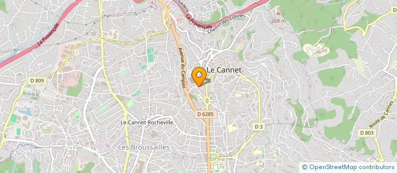 localisation de l'entreprise MADAME EVA BERGOUNIOUX à LE CANNET