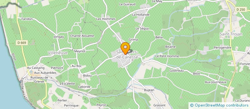 localisation de l'entreprise MADAME EVA BONNET  SAINT-CIERS-DE-CANESSE