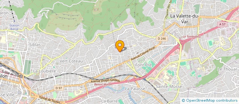 localisation de l'entreprise MADAME EVA BRUNO  TOULON