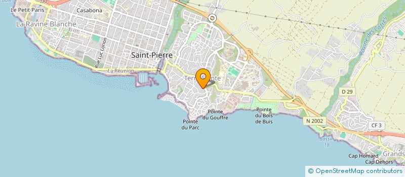 localisation de l'entreprise MADAME EVA CLERVIL à SAINT-PIERRE