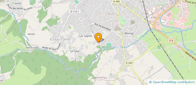 localisation de l'entreprise MADAME EVA DAVENET  ECOTAY-L'OLME