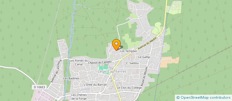 localisation de l'entreprise MADAME EVA DELORD  LEGE-CAP-FERRET