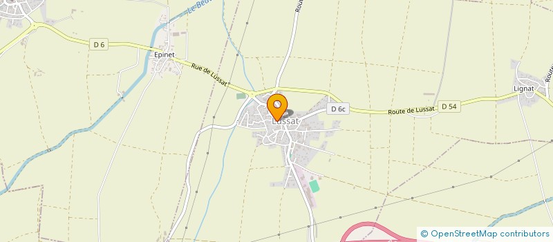 localisation de l'entreprise MADAME EVA DUBOSCLARD  LUSSAT