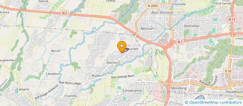 localisation de l'entreprise MADAME EVA GASTIN  BAIE-MAHAULT