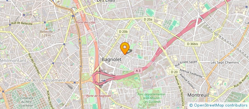 localisation de l'entreprise MADAME EVA GENDROT à BAGNOLET